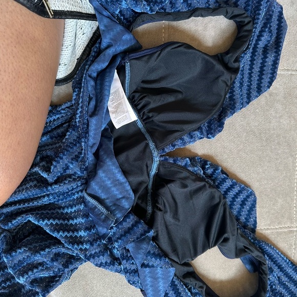 Cupshe Blue One Piece Bodysuit with Ruffled Straps - Picture 5 of 9